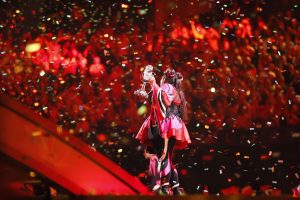 Glückliche Gewinnerin: Netta nach ihrem Gewinn des Eurovision Songcontest 2018, Photo by: Andres Putting